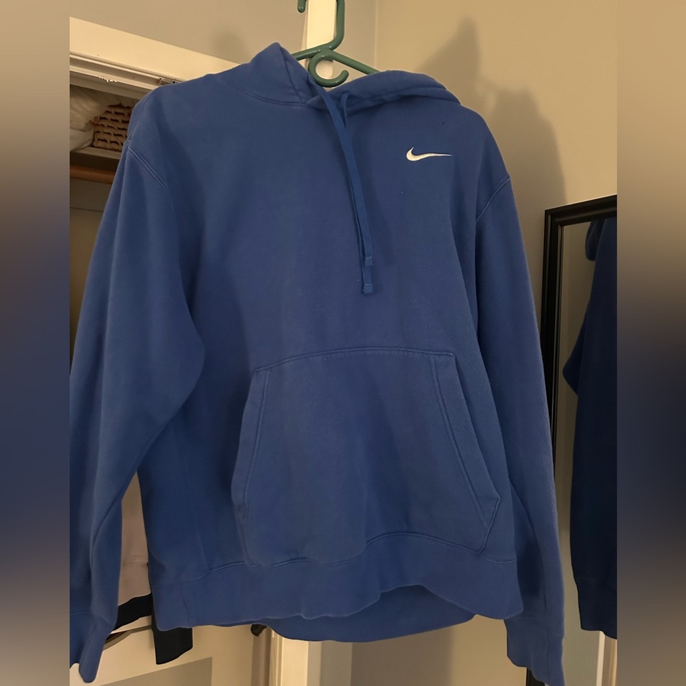 Nike Royal Blue Hoodie with White Swoosh